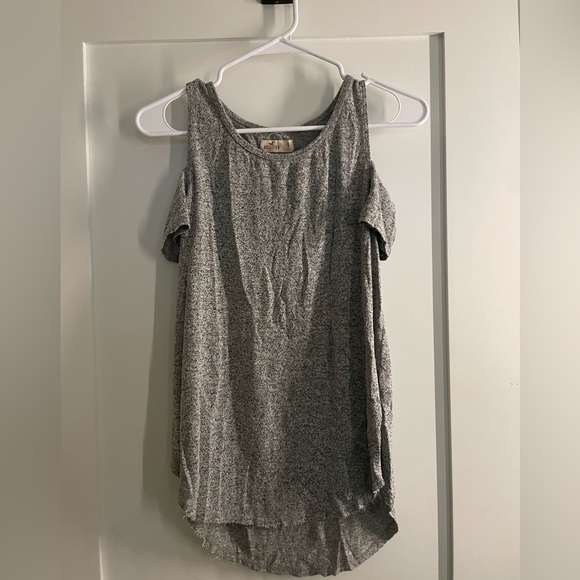 Hollister Tops - Hollister Gray Cold Shoulder Tank Top